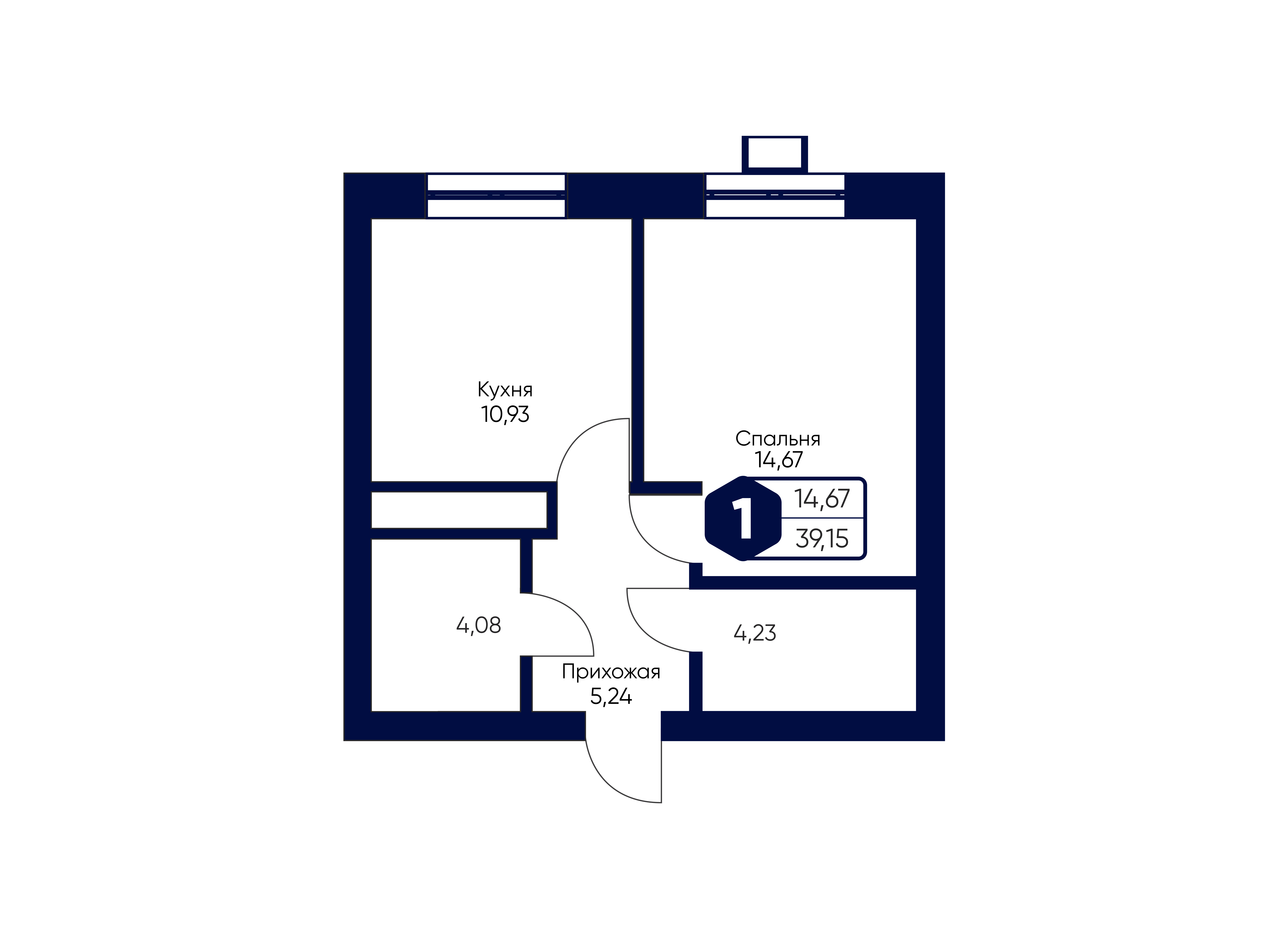 Планировка 1-комн.