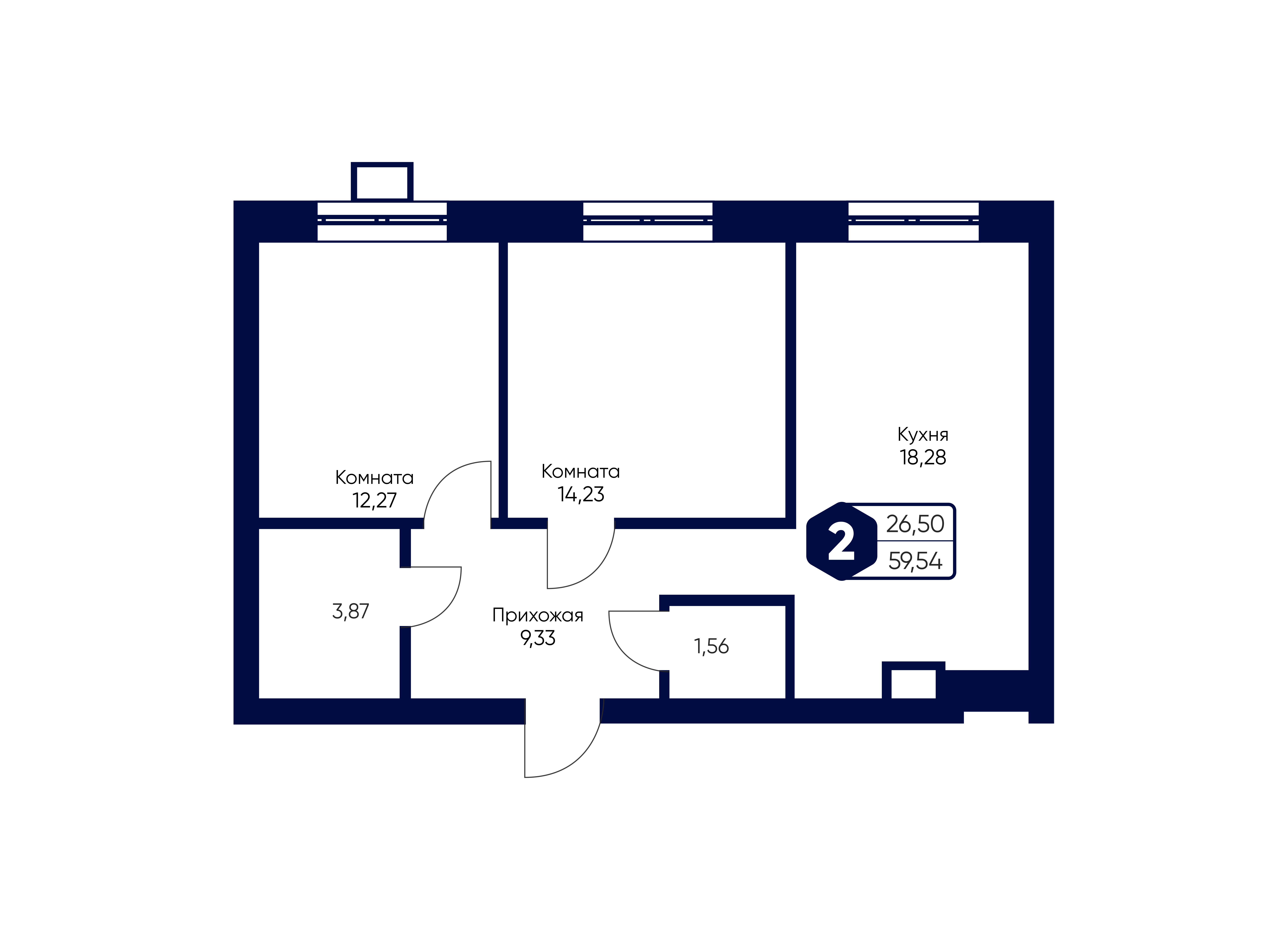 Планировка 2-комн.